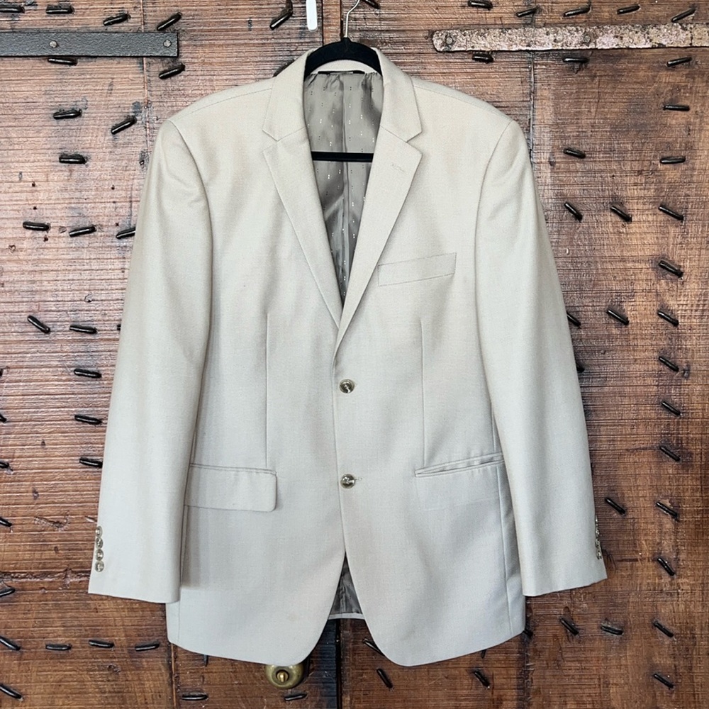 Angelo Rossi Men’s Tan Tailored Dress Coat